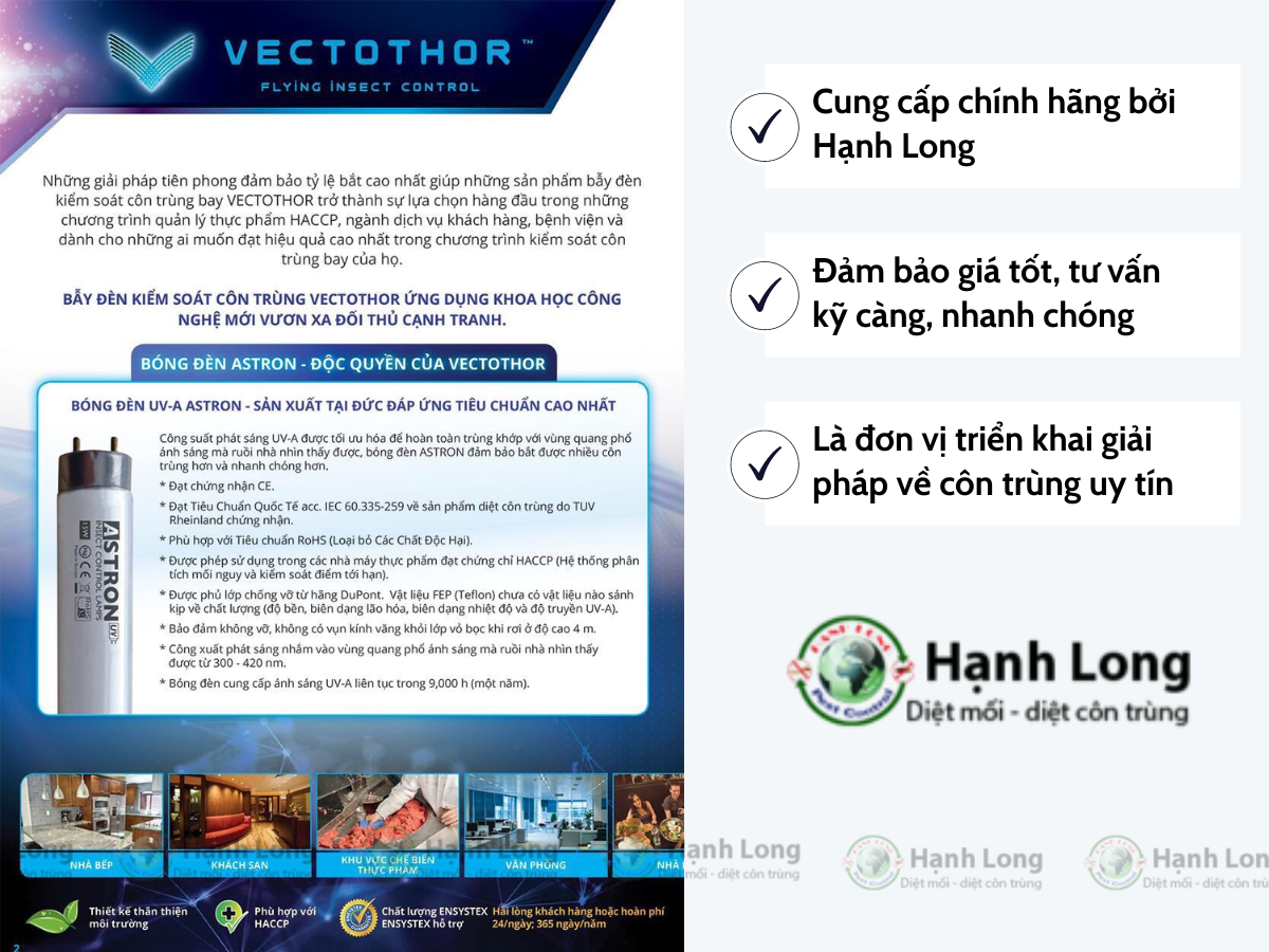 Bóng đèn bẫy côn trùng ASTRON - Độc quyền của VETOTHOR