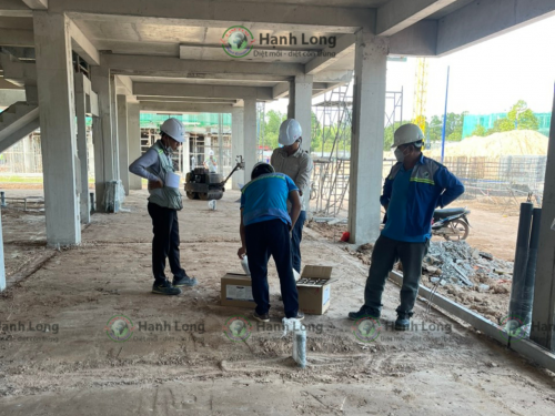 Thi công chống mối tại dự án Gamuda Bình Dương