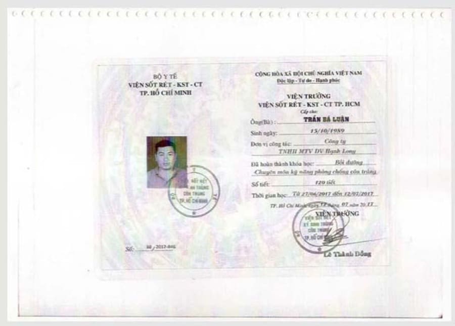 Chứng nhận kỹ năng chuyên môn của đội ngũ Hạnh Long