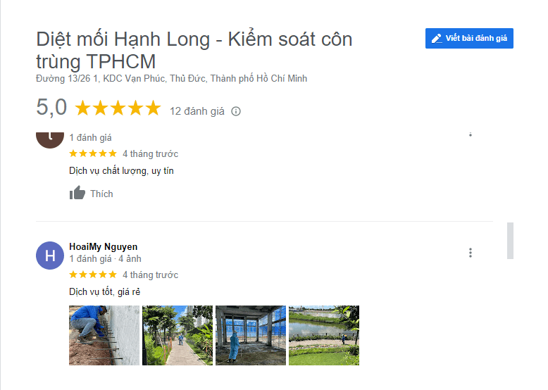 Công ty diệt mối tphcm được khách hàng tin tưởng